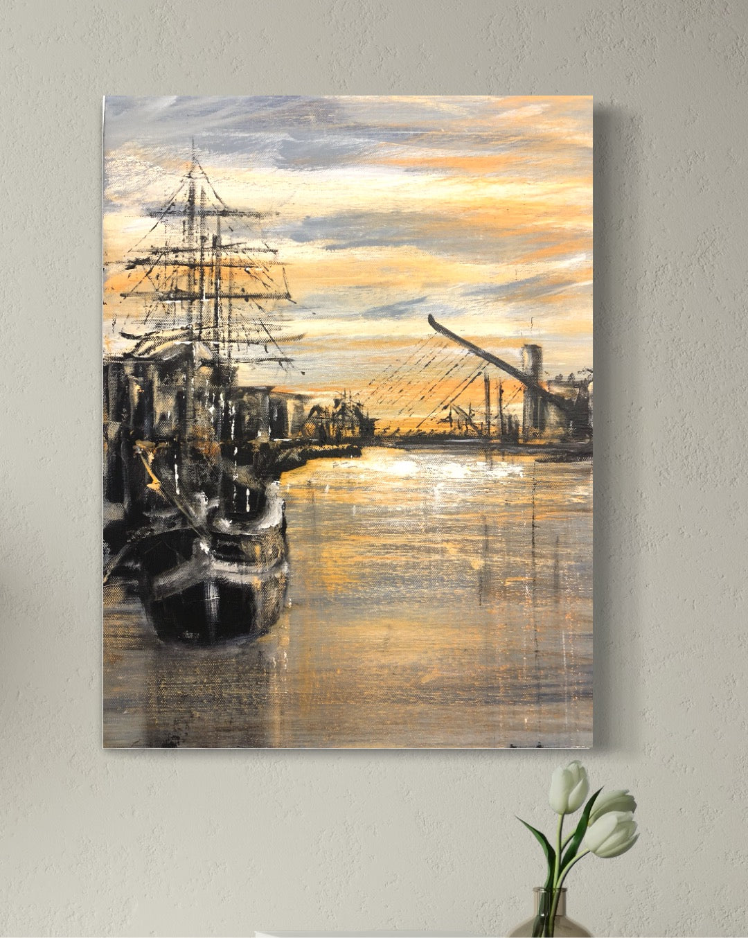 Samuel Beckett Bridge 50cm x 40cm