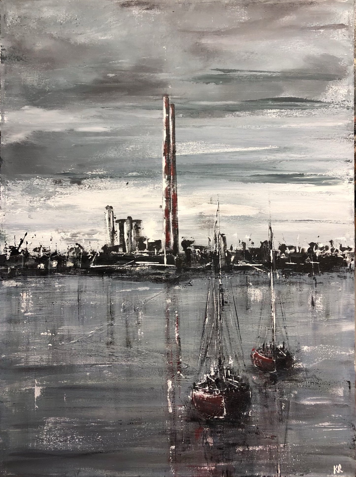Poolbeg Chimneys 80cm x 60 cm